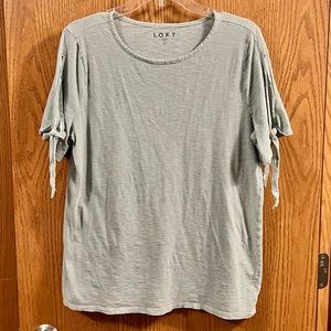 {LOFT} Green, White Striped Tee ✨